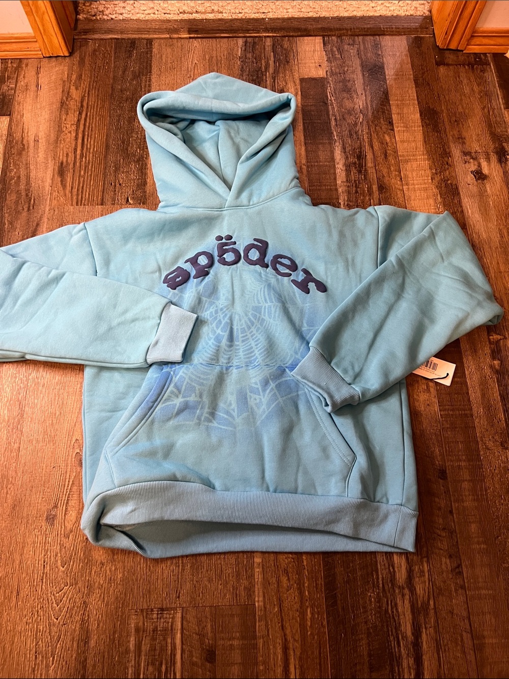 Light Blue Sp5der Dye Hoodie